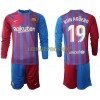 Original Trikotsatz FC Barcelona Kun Agüero 19 Heimtrikot 2021-22 Langarm Für Kinder